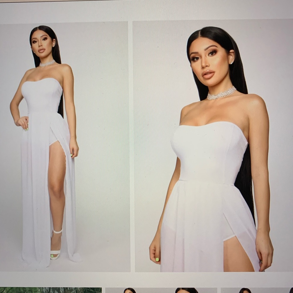White bodysuit dress